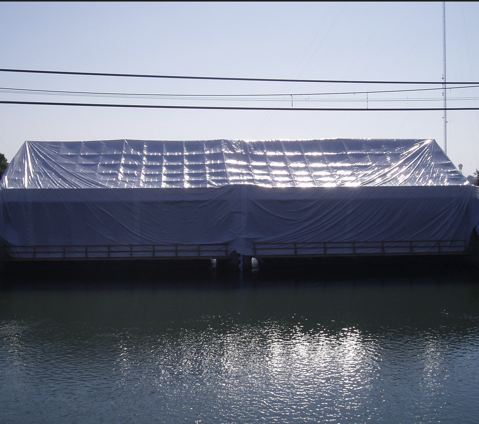 During work – blasting and coating